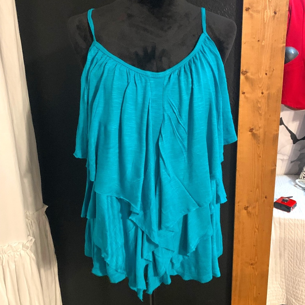 blue (teal) summer blouse tank top from The Buckle size large